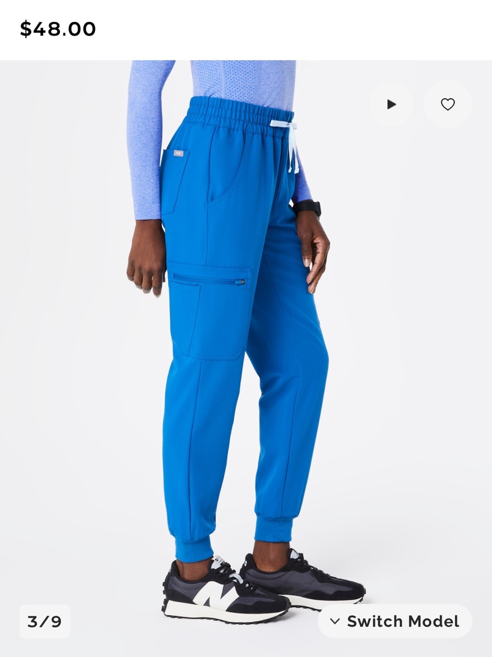 L Tall FIGS Uman High Rise Jogger Scrubs in Royal Blue
